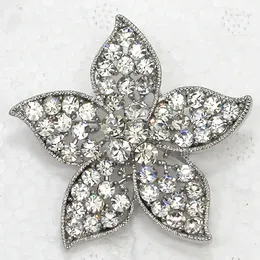 Brooches 12pcs/lot Wholesale Fashion Brooch Rhinestone Flower Pin Wedding Bridal Party C101398