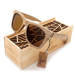 BOBO BIRD AG007 WOOD SUNGLASSES Handmade Nature Wooden Polarized Sunglasses New Eyewear With Creative Wooden Gift Box 209A