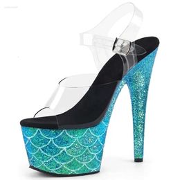 Sandals 17cm/7inches LAIJIANJINXIA PVC Upper Fashion Sexy Exotic High Heel Platform Party Women Pole Da cf7