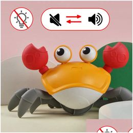 Electronic Pet Toys Light Up Electric Escape Crab Toy Learn Climb Walking Rechargeable Cling Musical Educational Kid Gifts Drop Delive Otche