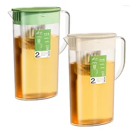 Water Bottles 2L Iced Tea Pitcher With Lid And Infuser Multi Purpose Drinking Accessories Drink Cold Ice Jars