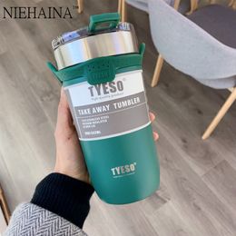 Stainless Steel Tumblers Coffee Mug 550ml Double with Non-slip Case Car Vacuum Flask Travel Insulated Bottle 264u