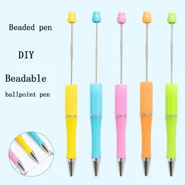 Party Favour 30pcs Plastic Beaded Pen Customised Logo For Kids Birthday Baby Shower Wedding Guests Christmas Gift