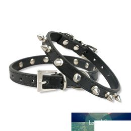Cat Collars Leads Wholesale Cool Dog Collar Cats Leather Spiked Studded For Small Medium Dogs Chihuahua 5 Colors Drop Delivery Hom Dhvc4