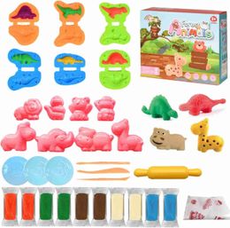 Clay Dough Modelling Yeahbo models clay for children air dried 32 piece Playthrough set with polymer plastic Moulded parts art and craftsmanship WX5.26