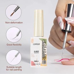 Sparkling Platinum Pull Line Gel Nail Polish 10/5ml Laser Silver Gold Glitter Metallic UV Gel French Liner Nail Art Painting Gel