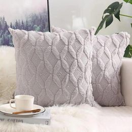Pillow Useful Square Pillowcase Tear-Resistant Throw Case Invisible Zipper Plush Widely Use