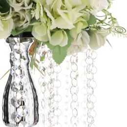 S-shaped crystal acrylic bead curtain rotating road lead wedding props Ferris wheel Mermaid candlestick flower bracket vase