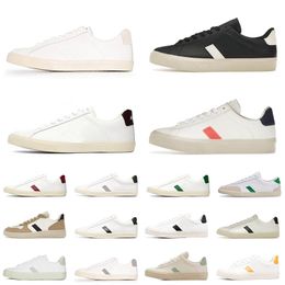 2024 New Vejasneakers Designer White Black Blue Grey Green leather Flat bottom Casual Shoes Womens Mens Plate-forme outdoor Sneakers