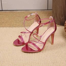 High-heeled Fashionable Sandals Women's with Round Toe a d0d