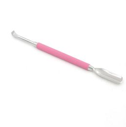 Nail Tools Cuticle Pusher Pink Painting professional senior Spoon 10 Pcslot Pedicure Tool Nail Cleaner Manicure Stainless Steel 56038123