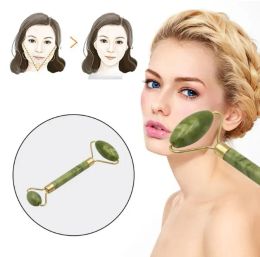 Jade Roller Massager for Face Rollers Gua Sha Nature Stone Beauty Thin face Lift Anti Wrinkle Facial Skin Care Tools 328Q ZZ