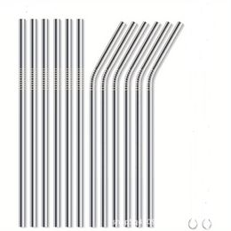 Free ship 500pcs/lot 21.5cm Stainless Steel Straw Drinking Straws 8.5" 10g Reusable ECO Metal Straws Bar Drinks Party Stag Brush