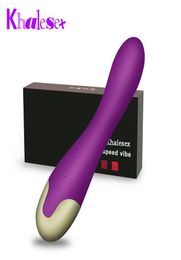 Khalesex Powerful Vibrator Adult Sex Toys for Woman 15 Speeds G Spot Clitoris Magic Wand Vibrating Silicone USB Charge Sex Shop D15345327