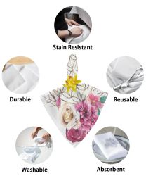 Flower Of Life Rose Garden Table Napkins Cloth Set Handkerchief Wedding Party Placemat Birthday Banquet Tea Napkins