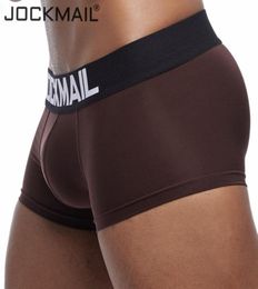 JOCKMAIL New Sexy Mens Underwear Boxer Shorts Mens Trunks Breathable ice silk Male panties underpants cuecas Gay underwear3004233