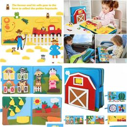 Intelligence Toys Childrens Puzzle Felt Book 3D Baby Storey Cloth Activities Preschool Learning Education For 240307 Drop Delivery Gift Ot1Wb