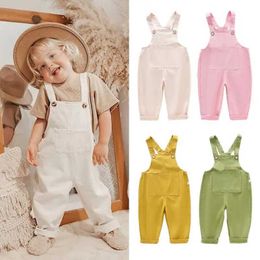 Overalls Rompers Baby boy and girl pure cotton jacket casual bib pants baby jumpsuit lace clothing summer girl clothing WX5.26