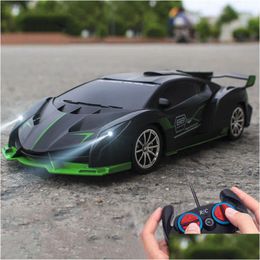 Electric/Rc Car Electricrc 1 18 4 Channels Rc With Led Light 2.4G Radio Remote Control Sports High-Speed Drift Boys Toys For Children Ote6C