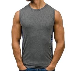 New Fashion Crew Neck Mens Summer Clothing Tees Casual Tank Tops Slim Fitness Active Tops Sleeveless8749890