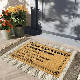 Carpets Things To Ask Yourself Before You Knock Funny Entry Rugs For House Front Door Mat Rubber Anti-Slip Porch Sign Kitchen Rug