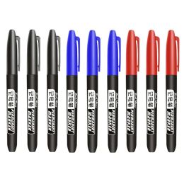 9 Pcs/Set Permanent Marker Pen Fine Point Waterproof Ink Thin Nib Crude Nib Black Blue Red Ink 1.5mm Fine Colour Marker Pens