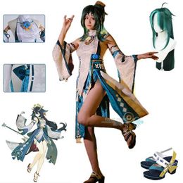 Anime Costumes Yae Miko Cosplay Game Genshinimpact Yae Miko Cosplay Come Anime Suits Party Come Wig Shoes Full Set Roll Play Outfit Y240422