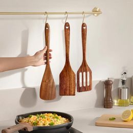 Cookware Sets 5-Piece Natural Komu Cooking Utensils Set Kitchen Wooden Spoons For Comfort Grip
