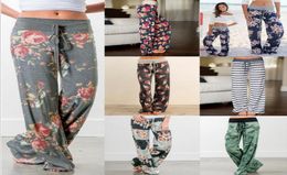 38 color Yoga Fitness Wide Leg Pant Women Christmas Leopard Sports Pants Harem Pants Palazzo Capris Lady Trousers Loose Long Pants1641918