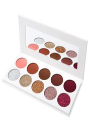 Whole 10 color eye shadow custom matte pearlescent eye glitter combination neutral eyeshadow pigment pressed palette2172389
