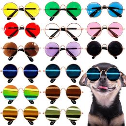 Dog Apparel 10PCS Vintage Cat Sunglasses Reflection Eye Wear Glasses For Pet Pos Props Cute Fashion Cats Dogs