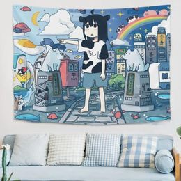 Tapestries Kids Room Decoration Wall Hanging Tapestry Kawaii Home Decor Cute Anime Soft Blanket Carpet For Bedroom Table Curtain