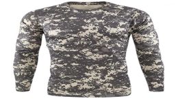 New Outdoor Quick Dry T Shirt Men Tactical Camouflage Long Sleeve Round Neck Sports Army Tshirt Camo Funny 3D Tshirt15959427