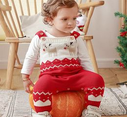 Women039s Jumpsuits Rompers 1pc Christmas Elk Pattren Kids Children Sweater Clothes Warm6509008