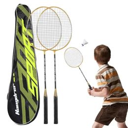 Badminton Rackets Set Professional Badminton Racket Set For Adults Lightweight Badminton Equipment Sweat Absorbent For Adults 240527
