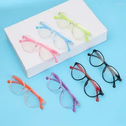 Sunglasses Children Boys Girls Online Classes Computer Ultra Light Frame Round Eyeglasses Kids Glasses Anti-blue