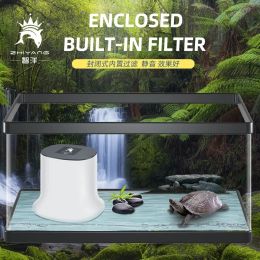 110V 220V Aquarium Turtle Tank Philtre Low Water Level Small Fish Tank Waterfall Type Small Silent Built-in Philtre Water Pump