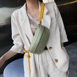 Designer-new style waist bags Fashion Women Zipper Leather Weaved Chain Shoulder Crossbody pack Chest Bag women bags designer 242s