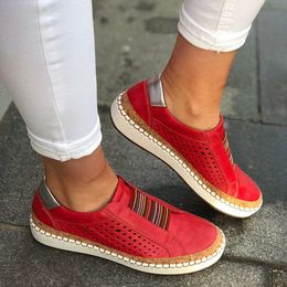 Frauen leiten Sportschuhe Frauen Fashion Casual Houl-Out Round Toe Slip in Flach mit Sneakers Sicherheitsarbeit