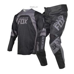 Cycling Jersey Sets Delicate Fox Motocross MX Race Jersey Pants Combo Moto Enduro Outfit Downhill Dirt Bike Suit Gear Set