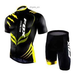 Cycling Jersey Sets fox cycling team jersey 2022 summer new bicycle shirt mtb downhill shorts cycling set men cycle clothing cuissard cyclisme homme