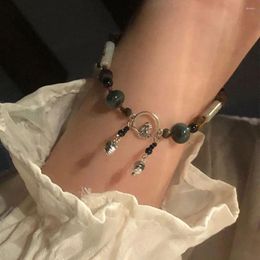 Charm Bracelets Fashion Design Geometric Hand Ring Gift Natural Stone Bracelet Chinese Style Choker Women Jewellery Accessories Jade