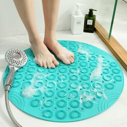 Home Kitchen Floor Mats For Toilet Bathroom Carpet Circle PVC Bathmats Non-slip Bath Mats Massage Mat Shower Mat Bath Rug 241v