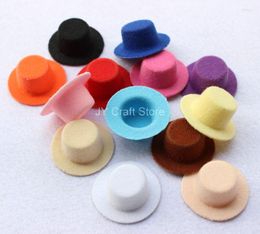 Party Decoration 30pcs/lot Hen Felt Short Plush Mini Top Hat Fascinator Base Blanks 4cm-5.5cm Hair Accessories Born Pography