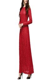 Casual Dresses Elegant Women Dress Fashion Abaya Long Sleeve Lace Large Hem Loose Maxi Kaftan Jilbab For Party Robe Femme 20213193276