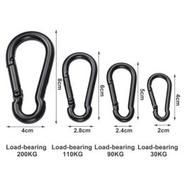 5Pcs Convenient Carabiner Clips Electroplated Multipurpose Smooth Heavy-Duty Quick Link Carabiner Rope Connectors