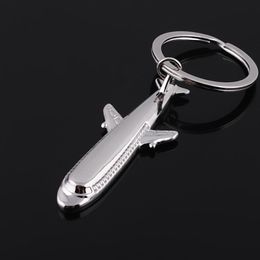 Handmade Airbus Aeroplane Keychains Passenger plane Pendant Travel Keyring Friendship Best Friend Jewellery 308p