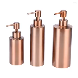 Liquid Soap Dispenser 304 Stainless Steel Rose Gold Bottle Bathroom Push Type Lotion Sub-bottling Toilet Hand Sanitizer