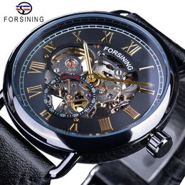 cwp Forsining Black Golden Roman watch Clock Seconds Hands Independent Design Mechanical Hand Wind Watches for Men Water Resistant 223x