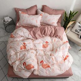 Bedding Sets 37Flamingo 4pcs Girl Boy Kid Bed Cover Set Duvet Adult Child Sheets And Pillowcases Comforter 2TJ-61007